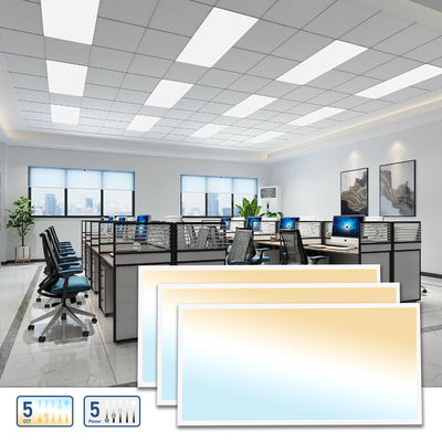 CCT เลือกได้ Dimmable Eco LED Panel Light Super Slim 40W 60W 130lm/W แผนการค้า แผนไฟเบื้องหลัง