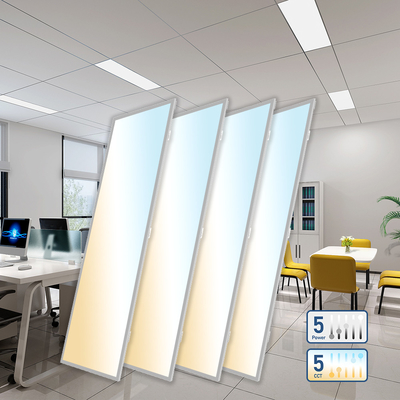 สหรัฐอเมริกาในสต๊อก LED แผนที่ราบแสง ETL DLC Premium 3Power 3CCT เปลี่ยน 277V 347V 130lm / w